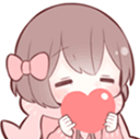 CuteGirlWithPinkHeart Discord emoji