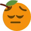 Pensive Orange Discord Emoji