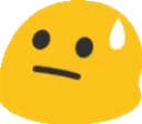 BlobSweatingDrop Discord Emoji