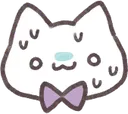 WhiteCatScaredSweat Discord Emoji
