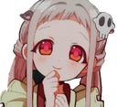 Nene Yashiro with a shy, blushing expression and a gentle smile.