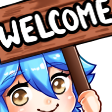 Welcome Discord sticker from ‧₊˚↷Blush↶‧₊˚  | Anime ∘ Emotes ∘ Emojis ∘ discord emojis