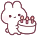 GIFUsagiBunnyBirthdayCake