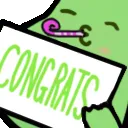 congratsfrog Discord Emoji