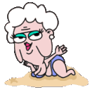 grannybeach animated Discord emote - ⸂𝕷⸃ LUST