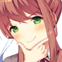 MonikaThink Discord Emoji
