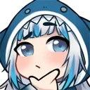 Gura Think Discord Emoji