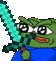 8391_PEPE_DiamondSword Discord Emoji