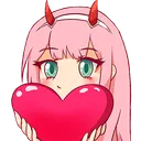 Zero Two Heart ZeroTwoHeart Discord Emoji