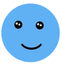 Blue_Face_Happy Discord Emoji