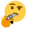 thinking_revolver_in_mouth Discord Emoji