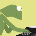 kermit_typing Discord emoji