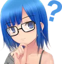 AnimeGirlThink Discord Emoji