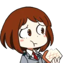 Uraraka_Comendo_Pao