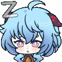Ganyu Sleepy Shirayuki Discord Emoji