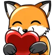 Fox Heart foxHeart Discord Emoji