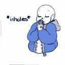 inhales