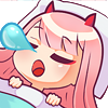 NG_zerotwo_sleep Discord emoji