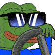 A Pepe Driving Discord Emoji