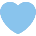 Heart Light Blue Discord Emoji