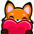 wFoxLoveHeart Discord emoji
