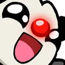 c4_glowing_red_nose_panda Discord Emoji