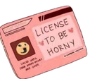 Hornycard Discord sticker from ✧👻˳˚Friends Lounge🌙꒱꒱