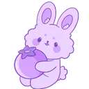 Purple Bunny Discord Emoji