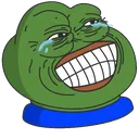 headtiltedbackhorseteethpepe