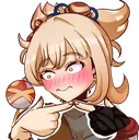 YoimiyaBlushFingers
