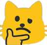 BlobCatThink Discord emoji