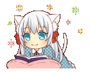 nh_gif_shironeko_read Discord Emoji