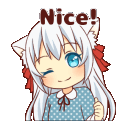 nh_gif_shironeko_nice Discord Emoji