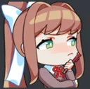 thinking_monika Discord Emoji