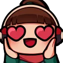 LofiGirlHeartEyes Discord Emoji