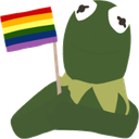LGBTPrideKermit Discord emoji