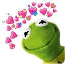 KermitLovePeek Discord emoji