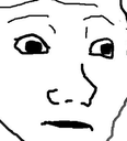 Wojak character with wide eyes and a neutral mouth expressing shock.