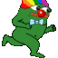 PepeClownRunning Discord Emoji