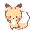 ChibiFoxHug Discord Emoji