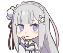emilia_worried Discord Emoji