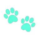 cyan_paw_prints Discord Emoji