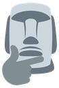 thinking_moyai Discord emoji
