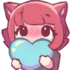 Neko Blush Heart Discord Emoji