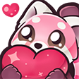 ZP2UBCPandaHeart Discord emoji