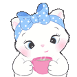 AP2USwetzWhiteCatDrink Discord emoji