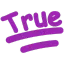 true