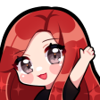 Red_hair_brown_eyes_light_wave_1 Discord emoji
