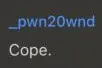 cope