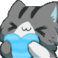 CyanCatHeart Discord emoji